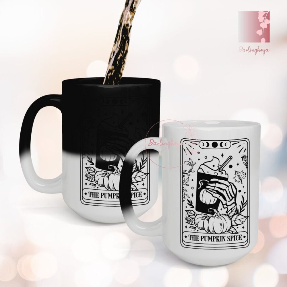 The Pumpkin Spice Tarot Card Color Changing 15 oz Mug